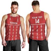 Custom Tonga Rugby 2024 Men Tank Top Go Champions Ikale Tahi Ngatu Pattern