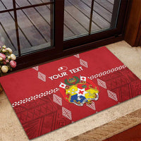 Custom Tonga Rugby 2024 Rubber Doormat Go Champions Ikale Tahi Ngatu Pattern