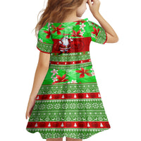 Personalised Hawaii Christmas Family Matching Off Shoulder Short Dress and Hawaiian Shirt Mele Kalikimaka Hawaiian Santa Tropical Vibes LT14 - Polynesian Pride
