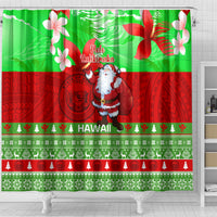 Personalised Hawaii Christmas Shower Curtain Mele Kalikimaka Hawaiian Santa Tropical Vibes LT14 - Polynesian Pride