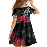 Personalized Mele Kalikimaka Hawaii Family Matching Tank Maxi Dress and Hawaiian Shirt I'iwi Bird With Ohia Lehua - Black Color