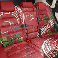 Personalized Mele Kalikimaka Hawaii Back Car Seat Cover I'iwi Bird With Ohia Lehua - Red Color LT14 - Polynesian Pride