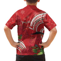 Personalized Mele Kalikimaka Hawaii Family Matching Tank Maxi Dress and Hawaiian Shirt I'iwi Bird With Ohia Lehua - Red Color LT14 - Polynesian Pride