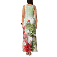 Pastel Green Hawaii Chameleon Christmas Family Matching Tank Maxi Dress and Hawaiian Shirt Mele Kalikimaka Kakau - Watercolor LT14 - Polynesian Pride