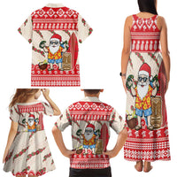 Hawaii Christmas Six Seven Family Matching Tank Maxi Dress and Hawaiian Shirt Mele Kalikimaka Funny Santa 67 Gen Alpha Slang LT14 - Polynesian Pride