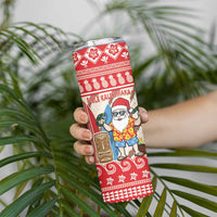 Hawaii Christmas Six Seven Skinny Tumbler Mele Kalikimaka Funny Santa 67 Gen Alpha Slang LT14 - Polynesian Pride