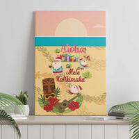 Aloha Hawaii Mele Kalikimaka Canvas Wall Art Beachy Funny Santa Hawaiian Lei LT14 - Polynesian Pride