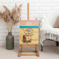 Aloha Hawaii Mele Kalikimaka Canvas Wall Art Beachy Funny Santa Hawaiian Lei LT14 - Polynesian Pride