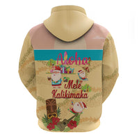 Aloha Hawaii Mele Kalikimaka Hoodie Beachy Funny Santa Hawaiian Lei - Polynesian Pride