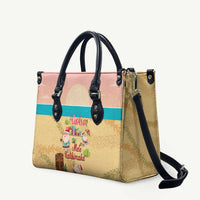 Aloha Hawaii Mele Kalikimaka Leather Bag Beachy Funny Santa Hawaiian Lei LT14 Yellow - Polynesian Pride