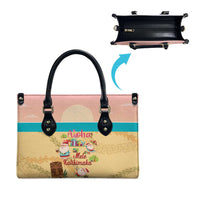 Aloha Hawaii Mele Kalikimaka Leather Bag Beachy Funny Santa Hawaiian Lei LT14 - Polynesian Pride