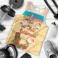 Aloha Hawaii Mele Kalikimaka Men Tank Top Beachy Funny Santa Hawaiian Lei - Polynesian Pride