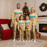 Aloha Hawaii Mele Kalikimaka Christmas Pajama Set Beachy Funny Santa Hawaiian Lei - Polynesian Pride