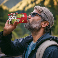 New Zealand Kakapo Christmas 4 in 1 Can Cooler Tumbler Owl Parrot Santa Sliver Fern Manuka - Red - Polynesian Pride