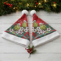 New Zealand Kakapo Christmas Santa Hat Owl Parrot Santa Sliver Fern Manuka - Red - Polynesian Pride