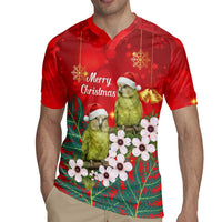New Zealand Kakapo Christmas Rugby Jersey Owl Parrot Santa Sliver Fern Manuka - Red LT14 - Polynesian Pride
