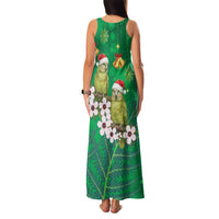 New Zealand Kakapo Christmas Family Matching Tank Maxi Dress and Hawaiian Shirt Owl Parrot Santa Sliver Fern Manuka - Green LT14 - Polynesian Pride