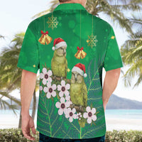 New Zealand Kakapo Christmas Hawaiian Shirt Owl Parrot Santa Sliver Fern Manuka - Green LT14 - Polynesian Pride