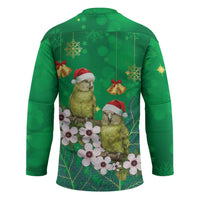 New Zealand Kakapo Christmas Hockey Jersey Owl Parrot Santa Sliver Fern Manuka - Green LT14 - Polynesian Pride