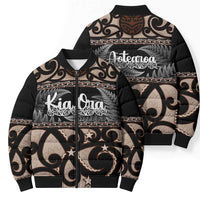 Kia Ora New Zealand Bomber Puffer Jacket Aotearoa Proud Maori Silver Fern - Polynesian Pride