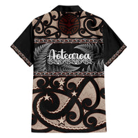 Kia Ora New Zealand Family Matching Tank Maxi Dress and Hawaiian Shirt Aotearoa Proud Maori With Silver Fern LT14 - Polynesian Pride