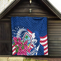 Guam Martin Luther King Jr Day Quilt I Have A Dream Guahan Seal With Bougainvillea LT14 - Polynesian Pride