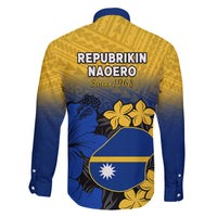 Nauru Independence Day Family Matching Off Shoulder Long Sleeve Dress and Hawaiian Shirt Repubrikin Naoero Polynesian Pattern LT14 - Polynesian Pride