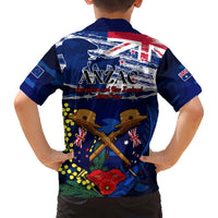 Australia And New Zealand ANZAC Day Hawaiian Shirt Lest We Forget Silver Fern With Golden Wattle LT14 - Polynesian Pride