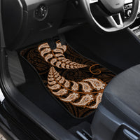 Brown New Zealand Paisley Silver Fern Car Mats Aotearoa Maori LT14 - Polynesian Pride