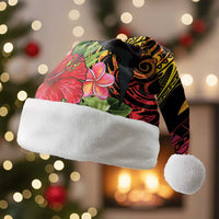 Hawaii Iwa Bird Christmas Santa Hat Great Frigatebird Kanaka Tropical Hippie Style LT14 Without Fur Black - Polynesian Pride