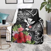 Hawaii Iwa Bird Blanket Great Frigatebird Kanaka Tropical Flowers LT14 - Polynesian Pride