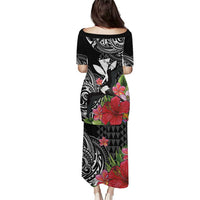 Hawaii Iwa Bird Family Matching Puletasi and Hawaiian Shirt Great Frigatebird Kanaka Tropical Flowers LT14 - Polynesian Pride