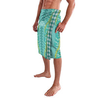 Teal Palaka Hawaii Iwa Bird Lavalava Hawaiian Kakau Jade Vine Lei LT14 - Polynesian Pride