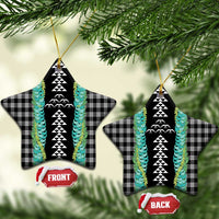 Black Palaka Hawaii Iwa Bird Ceramic Ornament Hawaiian Kakau Jade Vine Lei LT14 Star Black - Polynesian Pride