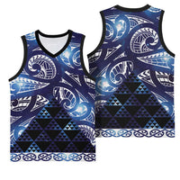 Matariki New Zealand Basketball Jersey NZ Niho Taniwha Maori New Year Blue Galaxy