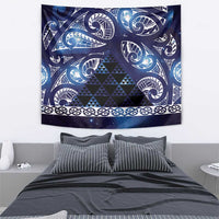 Matariki New Zealand Tapestry NZ Niho Taniwha Maori New Year Blue Galaxy