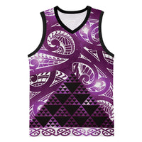 Matariki New Zealand Basketball Jersey NZ Niho Taniwha Maori New Year Purple Galaxy