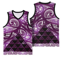 Matariki New Zealand Basketball Jersey NZ Niho Taniwha Maori New Year Purple Galaxy