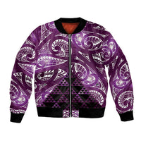 Matariki New Zealand Bomber Jacket NZ Niho Taniwha Maori New Year Purple Galaxy