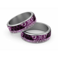 Matariki New Zealand Classic Ring NZ Niho Taniwha Maori New Year Purple Galaxy