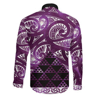 Matariki New Zealand Family Matching Short Sleeve Bodycon Dress and Hawaiian Shirt NZ Niho Taniwha Maori New Year Purple Galaxy LT14 - Polynesian Pride