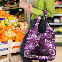 Matariki New Zealand Grocery Bag NZ Niho Taniwha Maori New Year Purple Galaxy