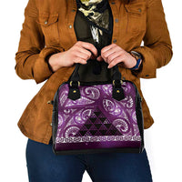 Matariki New Zealand Shoulder Handbag NZ Niho Taniwha Maori New Year Purple Galaxy