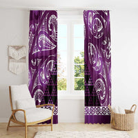 Matariki New Zealand Window Curtain NZ Niho Taniwha Maori New Year Purple Galaxy