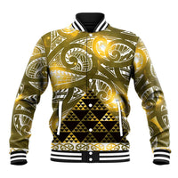 Matariki New Zealand Baseball Jacket NZ Niho Taniwha Maori New Year Yellow Galaxy
