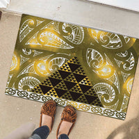 Matariki New Zealand Rubber Doormat NZ Niho Taniwha Maori New Year Yellow Galaxy