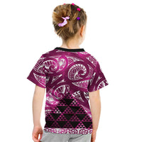Matariki New Zealand Kid T Shirt NZ Niho Taniwha Maori New Year Pink Galaxy