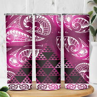 Matariki New Zealand Skinny Tumbler NZ Niho Taniwha Maori New Year Pink Galaxy LT14 - Polynesian Pride