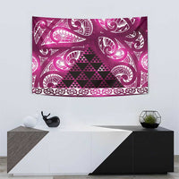 Matariki New Zealand Tapestry NZ Niho Taniwha Maori New Year Pink Galaxy