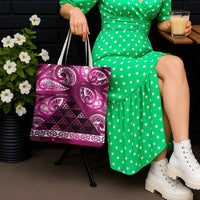 Matariki New Zealand Tote Bag NZ Niho Taniwha Maori New Year Pink Galaxy